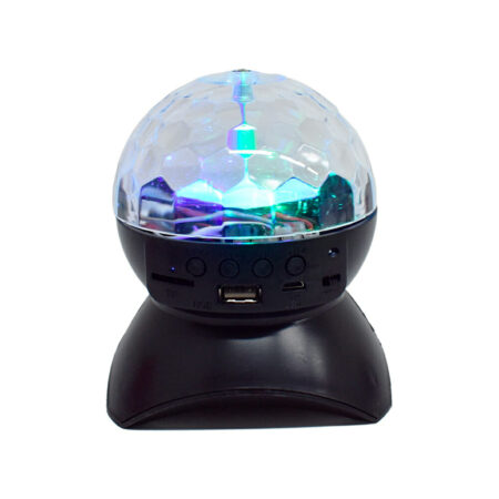 Bocina bluetooth con proyector de luces giratorio estilo disco 13cm, variedad de colores / l-740