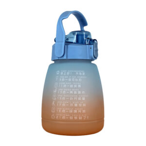 Botella de agua 1100ml con tapa y popote + listón bz-165 / R1215