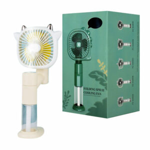 Ventilador de mano con spray refrescante variedad de figuras, folding spray cooling fan, fs168