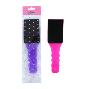 1pza lima de plástico curvada doble para pies, variedad de colores 22cm lv109