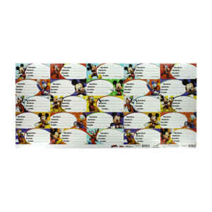 Planilla de etiquetas escolares con diseño de mickey mouse 28390