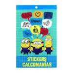 Block de stickers calcomanías con diseño de minions 152-786