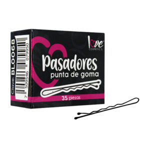 Cajita de 35 pasadores love cosmetics con punta de goma / bl0068