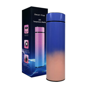 Termo liso bicolor de acero inoxidable con pantalla digital indicadora de temperatura, infusor y capacidad para 500ml, variedad de colores / fashion / mo-002 / bz805 / lu551 / zy-yw3325