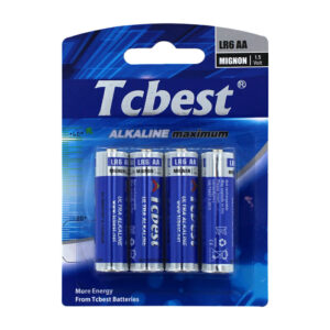 Blíster 4 pilas alcalinas AA, 1.5v / tcbest lr6-aa
