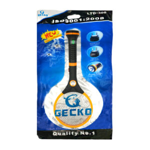 Raqueta eléctrica 2 en 1 mata mosquitos, recargable, mango desmontable con linterna led y en raqueta, variedad de colores y diseños / gecko ltd-308 / ltd-508