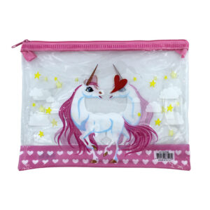 1pza Colorera infantil transparente con diseño de unicornio, variedad de colores / hy-7517dc