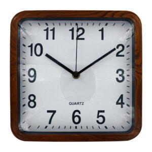 Reloj de pared cuadrado con diseño antiguo 25cm / xd6059