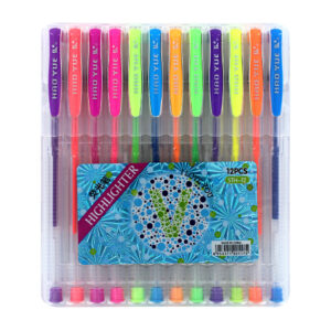 Blíster 12 plumas de gel de colores / highlighter sth-12