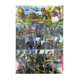 Paquete 20 sobres con tarjetas de rascar mágicas con diseño de dinosaurios / scratch card br-9-2