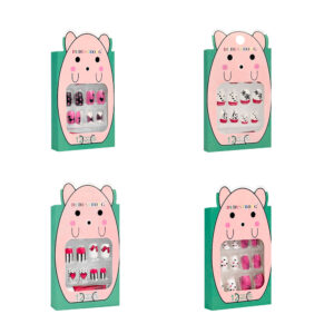 Caja con 12 uñas postizas pequeñas, variedad de diseños / lulu beauty / dudustrong / 649 / 606 / b100 / ca-1147