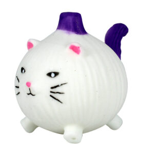 1pza Juguete antiestres con forma de gato 7.5cm, variedad de colores / cebolla o ajo con diseño de gatito o raton / tt390