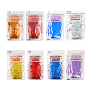 Cortina metálica con efecto holográfico para fiesta, variedad de colores / foil fringe curtain / li-08 / li-888 / e-1 / b-37-2