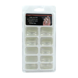 Set con 100 uñas postizas, tips curvas / nail salons y-146