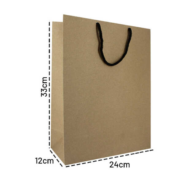 Bolsa de cartón kraft lisa 24x32cm
