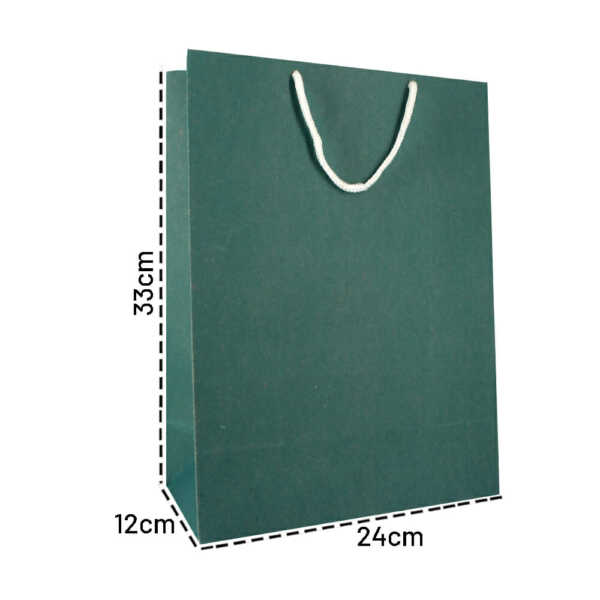 Bolsa de cartón kraft lisa de colores, variedad de colores 24x33cm