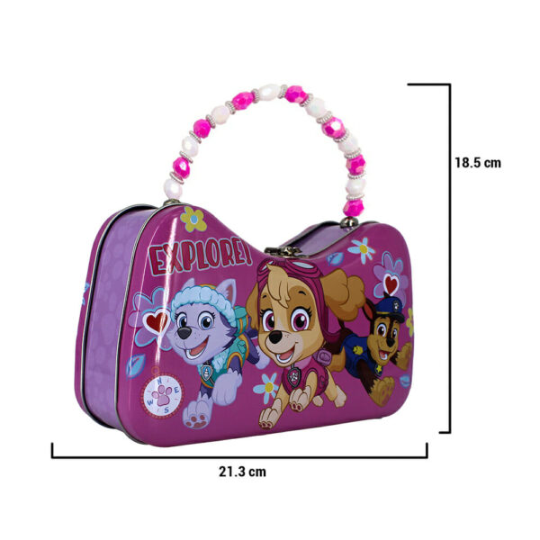 Lonchera metálica estilo bolsa con diseño de paw patrol