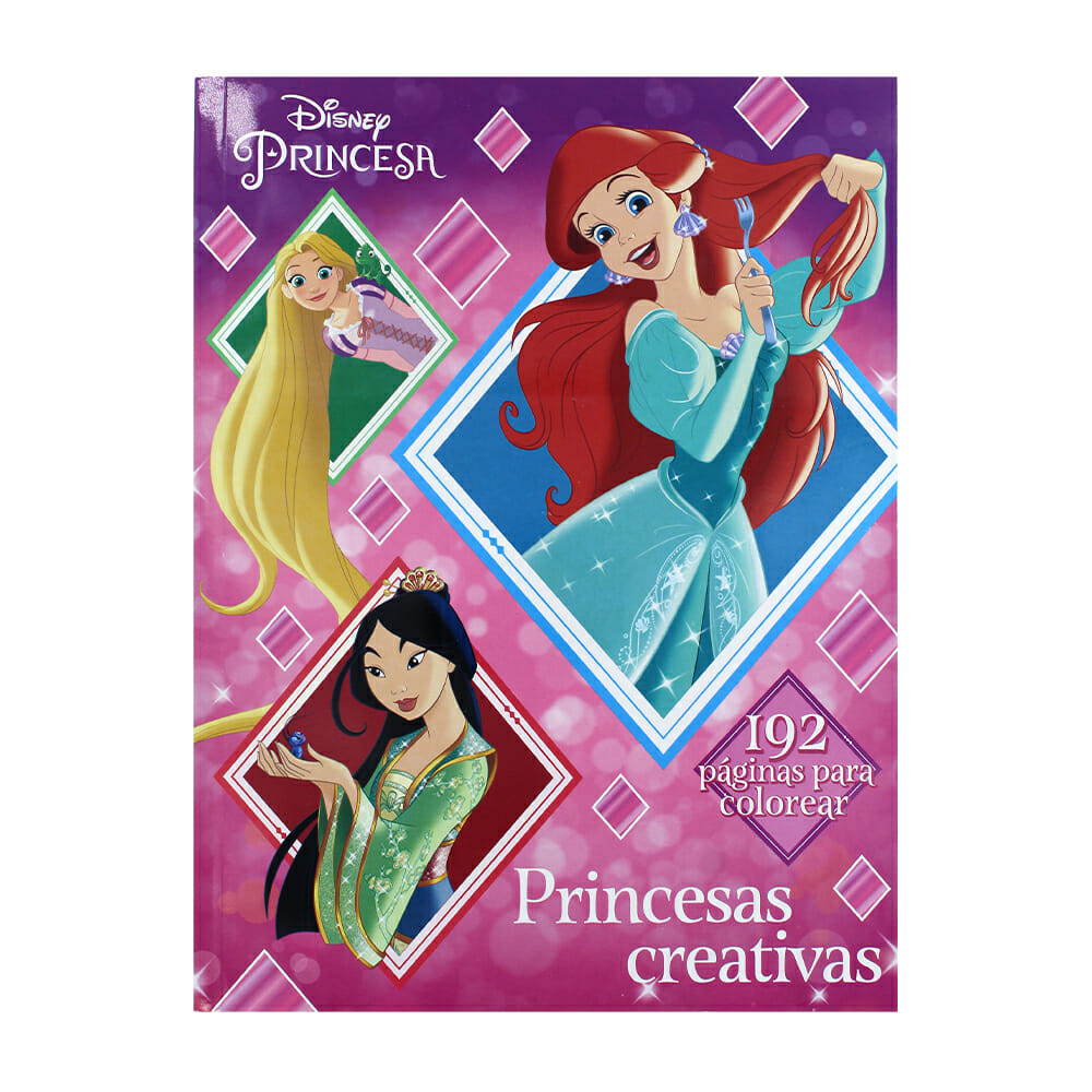 Libro para colorear con 192 páginas diseño disney princesas creativas /  lc19221-dp0351 – Joinet