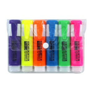 6 Blíster de marcatextos fluorescentes de colores, variedad de colores / j-908 / a-808 / 6 marca textos