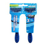 Blister de 2 rastrillos desechables de tres navajas / max68-az / wetell