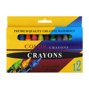 caja con 12 crayones de colores