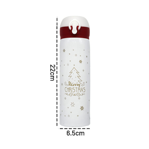 Termo de acero inoxidable con diseño navideño 500ml, variedad de diseños y colores