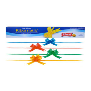 Caja con 50 moños armables lisos medianos, variedad de colores obscuros / 264200so