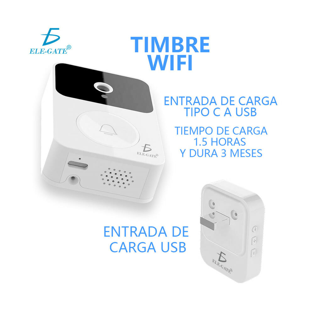 Timbre con Cámara Logic inteligente WiFi – Blanco