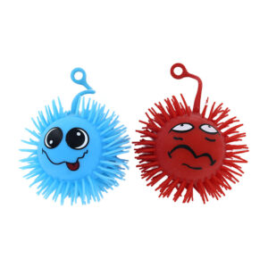 1pza Pelota yoyo con efecto pelo, diseño de emoji y luz, variedad de diseños y colores / antiestres caritas con luz / y-0165-7