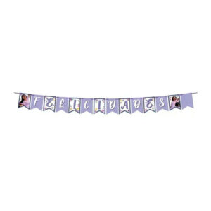 Banner banderín felicidades de 14 piezas granmark con diseño de encanto disney y lisón de 3.5 metros / 909893