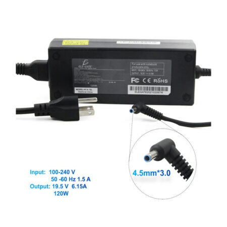 CARGADOR HP ORIGINAL 120W 19.5V 6.15A Punta Azul 4.5mm x 3.0mm