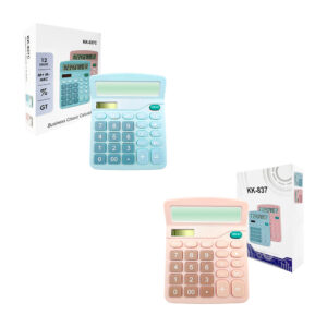 Calculadora electrónica con pantalla digital de 12 dígitos, variedad de colores / kk-837c / kk-837 / hfy-10387