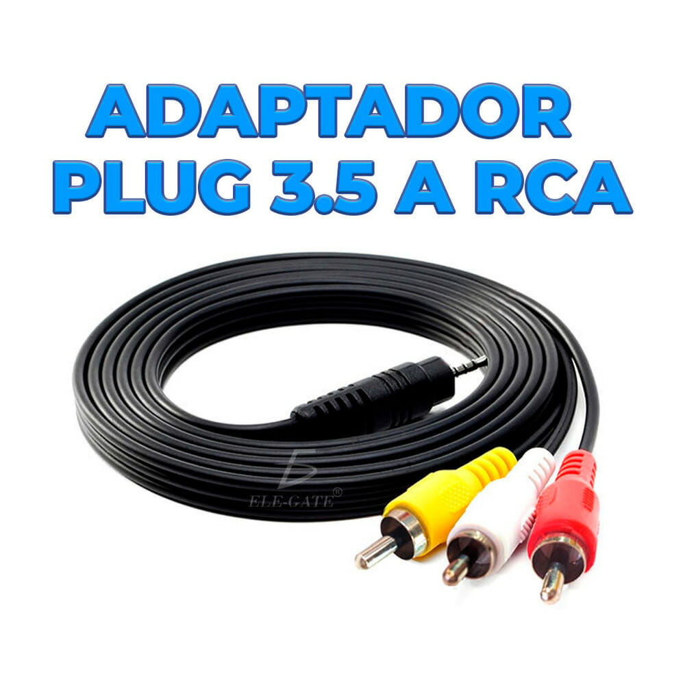 Cable adaptador de audio RCA a Plug 3.5mm 1.5mts - Antares Computación