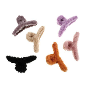 1pza Pinza afelpada para el cabello con diseño de listón moño, variedad de colores / fashion jewelry / y-586