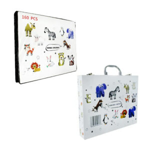 Set de arte con 160 accesorios para colorear y block con dibujos de animales inspire children / lu8332 / qtf-0545