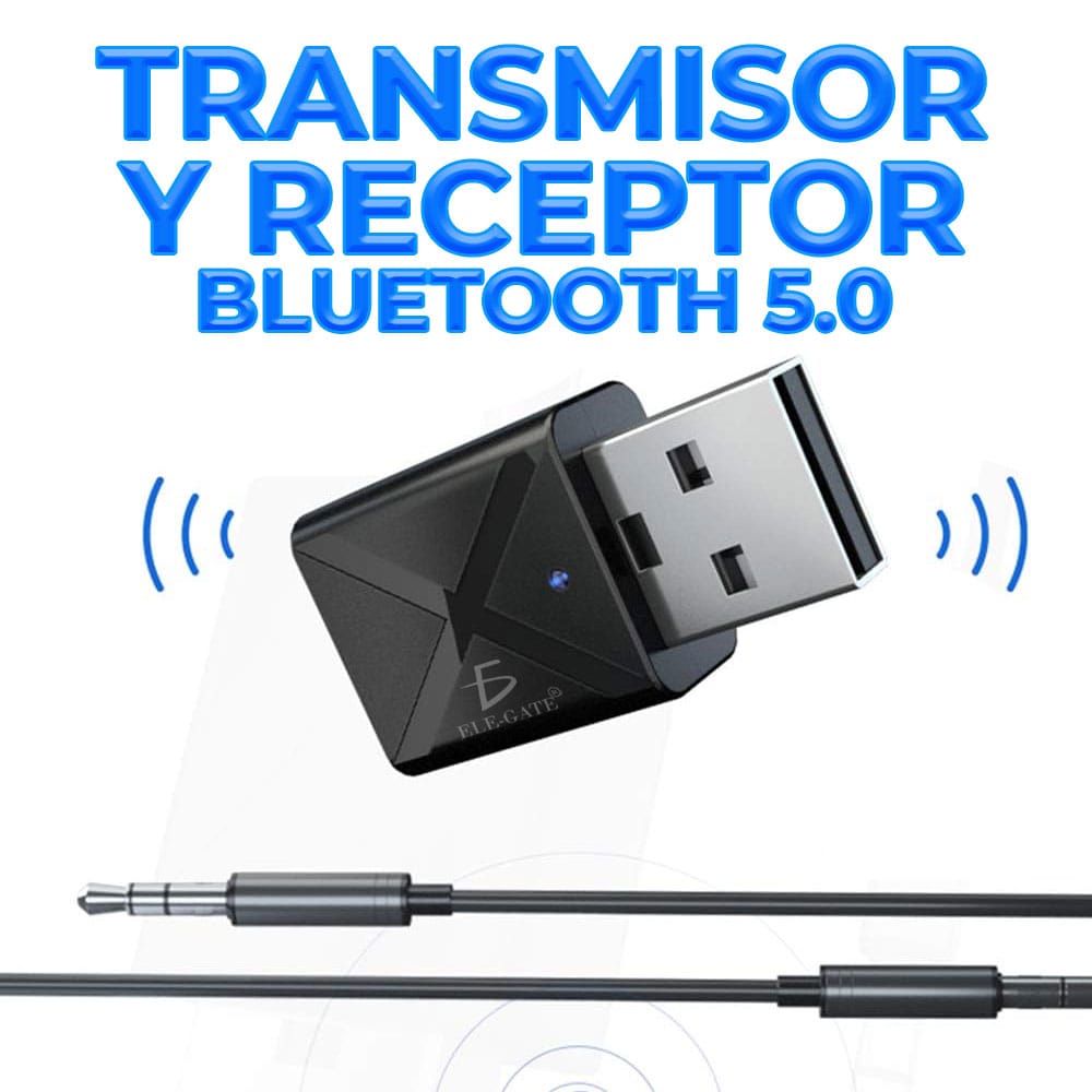 Transmisor receptor inalámbrico usb bluetooth ele-gate con cable