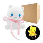 Figura lámpara decorativa en forma de oso con luz led cálida y listón, 9cm / lu8837 / X008