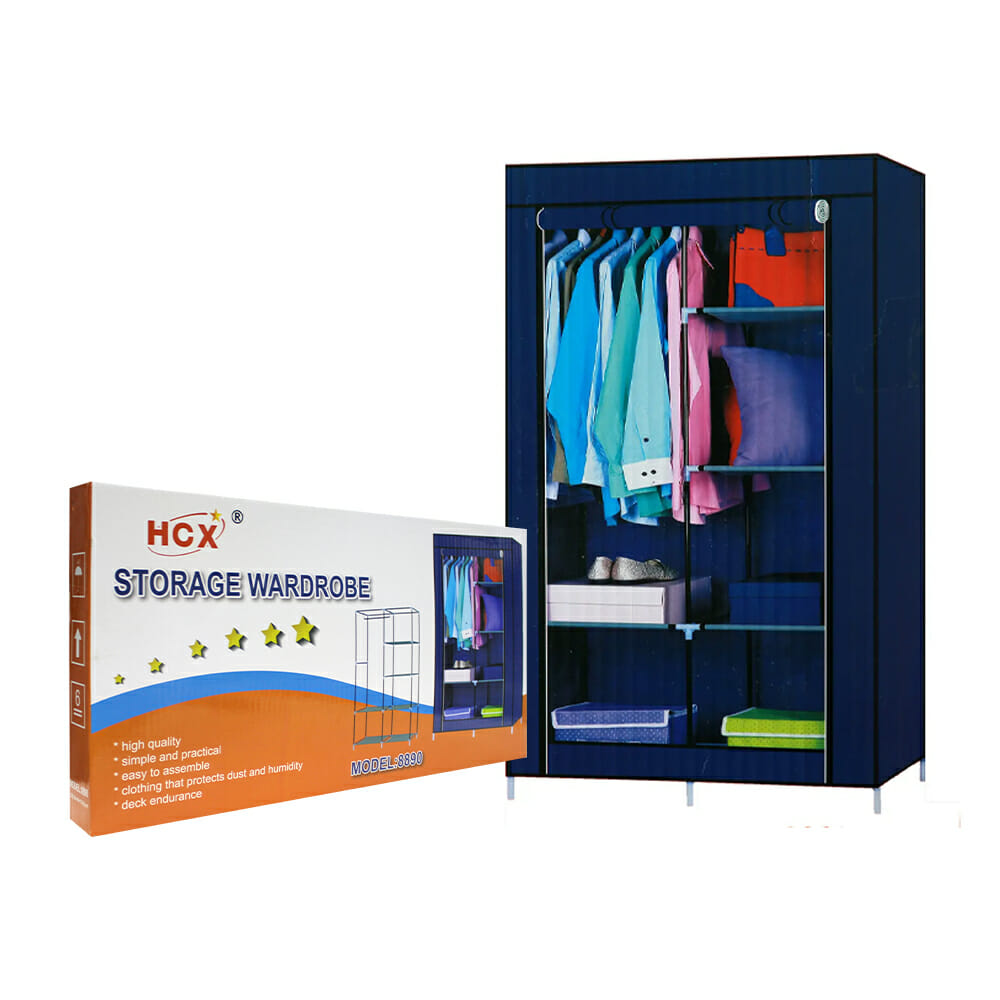 Organizador/armario cubierto con 6 espacios para guardar ropa y diseño en  la parte trasera 105x45x165cm, variedad de diseños / 105 – Joinet
