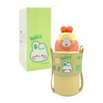 Botella tipo termo infantil con diseño de animales y funda protectora tipo piel sintética, 500ml, variedad de modelos / cup-7995 / rabbit / hb-7995