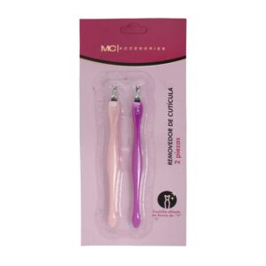 Blíster 2 removedores de cutícula en forma de V / mc accesories hb102079