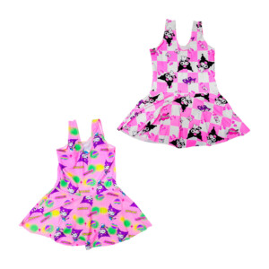 Traje de baño estilo vestido con short para niña, variedad de diseños y tallas / zy-yig22 / lu9177