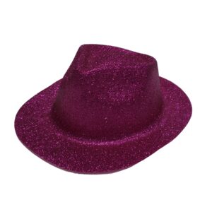 1pza Sombrero vaquero de plástico adiamantado para fiesta, variedad de colores / 19311472524