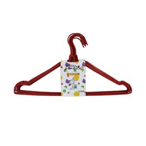 Paquete 10 ganchos metálicos reforzador con plástico para la ropa / la bella pandita 456c