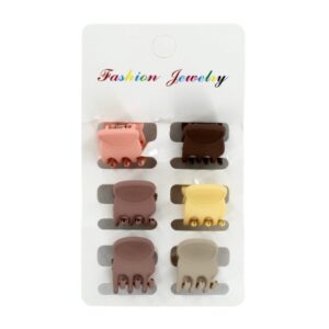 Planilla con 6 mini pinzas fashion jewelry para el cabello, variedad de colores / y-505 / y-505-5