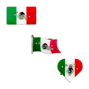 1pz broche-pin con diseño de la bandera de México con luz led, variedad de formas / gq-45