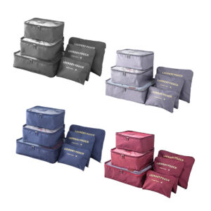 set 6pz organizador grande para maleta de viaje, variedad de colores / lu4284 / 81085 / snd-s1