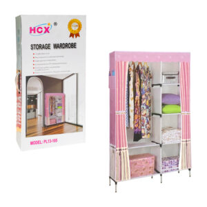 Organizador armario cubierto hcx storage wardrobe con 6 compartimientos, 105x45x175cm, variedad de diseños / pl13-105