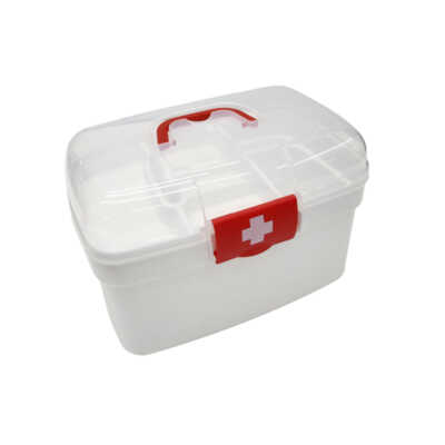 Estuche botiquín de primeros auxilios con organizador de 4 compartimentos / zy-c0300