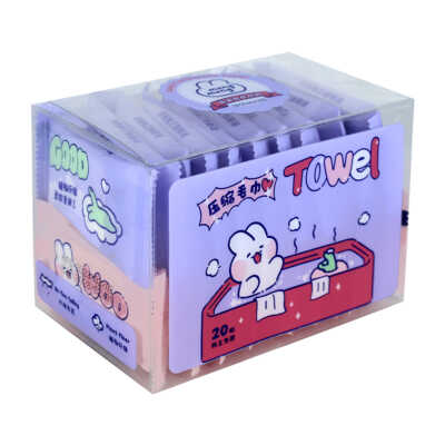 Paquete con 20 toallitas faciales desechables con diseño animado / 128698