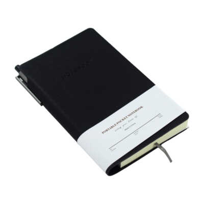 Mini agenda tipo cuaderno cosido con estampado liso / hfy-9478
